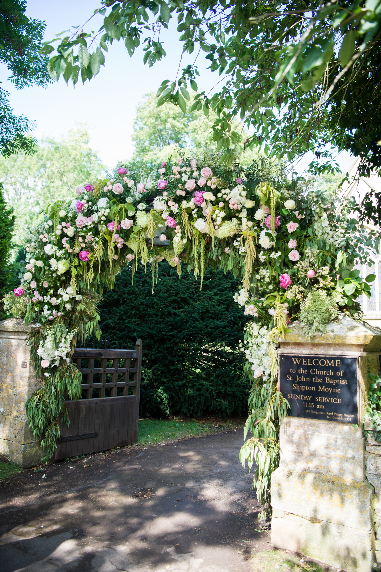 Floral arch by Copelands Flowers